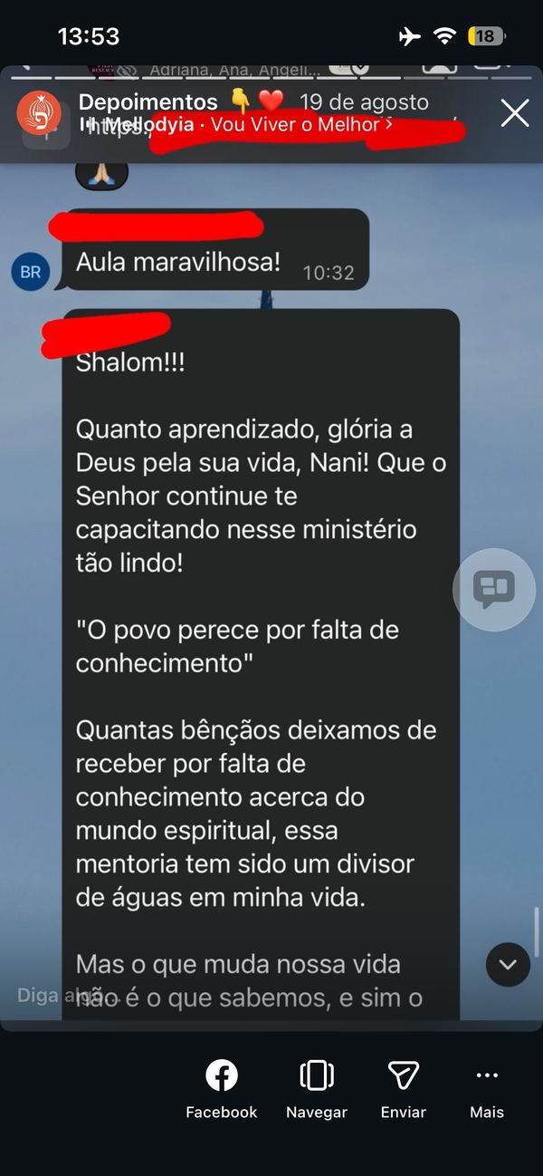 Depoimento de aluna