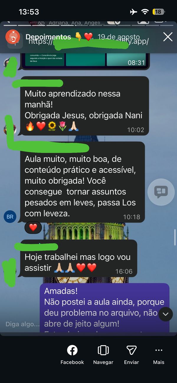 Depoimento de aluna